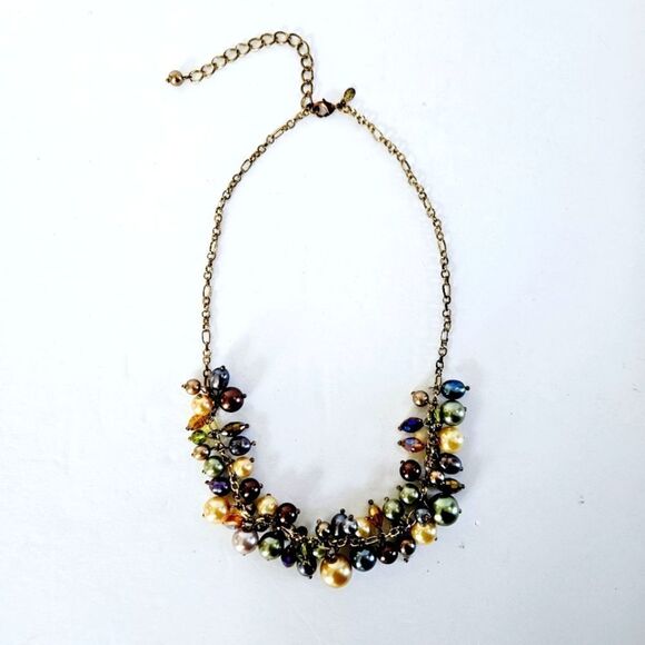 Vintage Premier Designs Signed "Bauble On" Faux Pearl Chunky Beaded Necklace - Picture 1 of 6